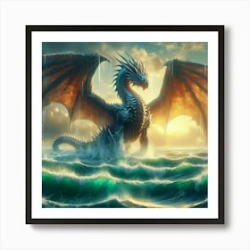 Dragon In The Ocean 3 Art Print