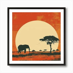 Savannah Sunset Poster