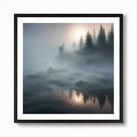 Misty Sunrise Art Print