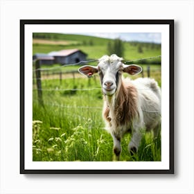 Grass Ecology Pasture Cattle Farmer Tour Tourism Country Rural Green Goat Farm Eco White (17) Art Print