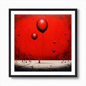 Red Balloons Affiche