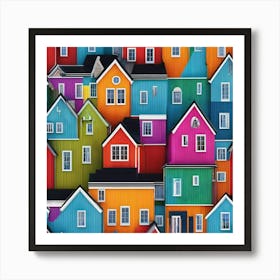 Colorful Houses Art Print