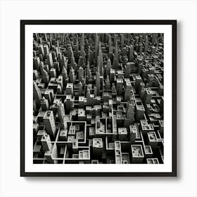 Black and White Abstract Art 181 Art Print