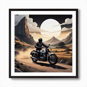 Rider In The Desert Art Print