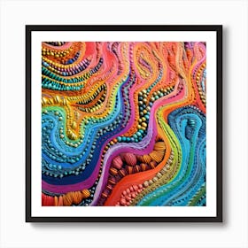 Colorful Swirls 1 Art Print