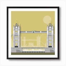 Tower Bridge Gold Art Print