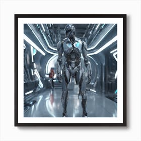 Futuristic Robot 140 Art Print