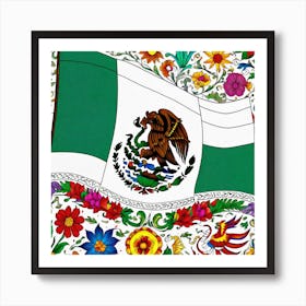 Mexican Flag 1 Art Print