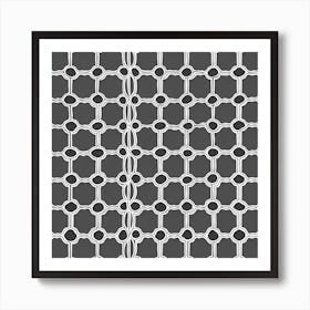 Abstract Black And White Seamless Pattern, tile pattern  Art Print