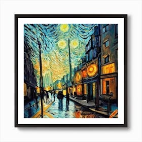 Abstract City Lights Art Print