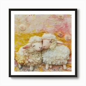 Two Sheep In Love 5 Art Print