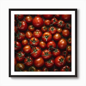 Frame Created From Tomatos On Edges And Nothing In Middle Haze Ultra Detailed Film Photography L Art Print