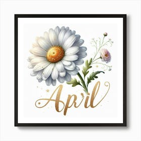 Daisy - April Birth Flower Art Print