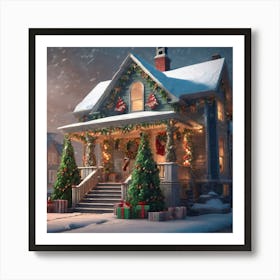 Christmas House 151 Art Print