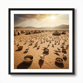 Seagulls In The Desert Art Print