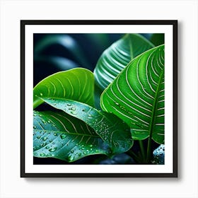 Tropical Leaves Macro Photography Close Up Hyper Detailed Trending On Artstation Shar (2) Art Print