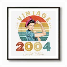 19 Year Old Gifts Vintage 2004 19th Birthday Limited Edition 1 Art Print