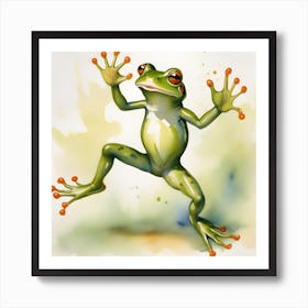 Dancing Frog Art Print