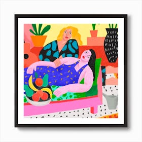 A La Maison Square Art Print