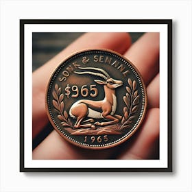 An Old South African Coin 1 Art Print