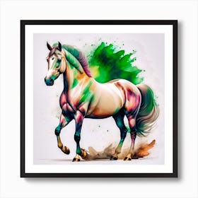 Colorful Horse Art Print