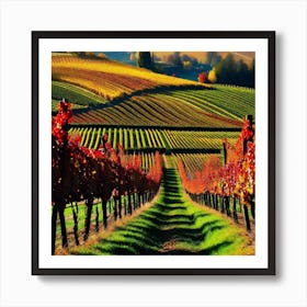 Autumn Vineyards 17 Art Print