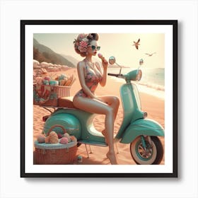 Vespa Art Print