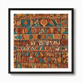 A Vibrant Piece Featuring Traditional African Tribal Patterns And Motifs In Bold Earthy Colors Celeb 1328788889 Art Print