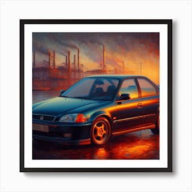 Honda Civic 1 Art Print