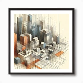 Abstract Cityscape 2 Art Print