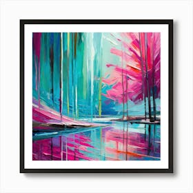 Abstract Landscape Painting Poster