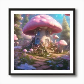 522425 Masterpiece, Dream Forest, Summer Pink Mushroom Ho Xl 1024 V1 0 1 Art Print