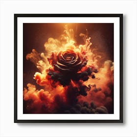 Abstract Rose 3 Art Print