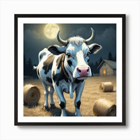 Cow In The Field 7 Art Print