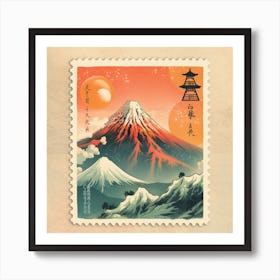 Japanese Stamp Art Print