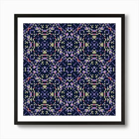 Abstract geometrical pattern with hand drawn decorative elements 1 Art Print