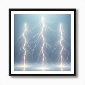 Lightning - Lightning Stock Videos & Royalty-Free Footage Art Print