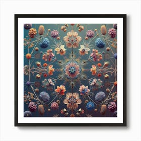 Psychedelic Flowers Art Print