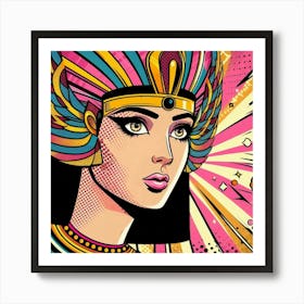 Pop Egyptian Malak Queen Art Print