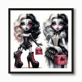 Monster High Dolls Art Print