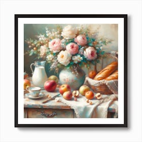 Table With Flowers 2 Art Print