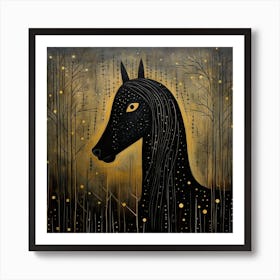 Horse In The Woods Poster