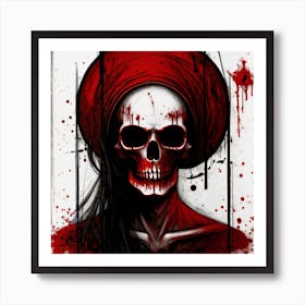 Bloody Skull Art Print