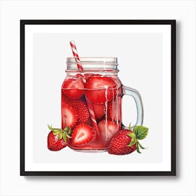 Strawberry Iced Tea 3 Art Print