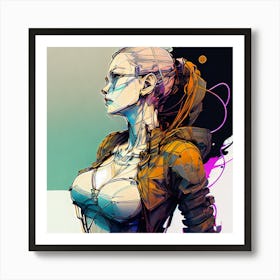 Cyberpunk Girl 1 Art Print