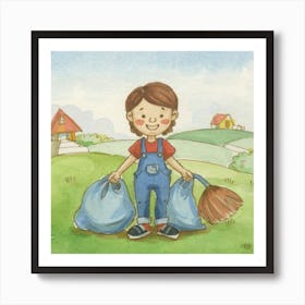 Clean Up Time Art Print