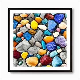 Pebbles Texture Art Print