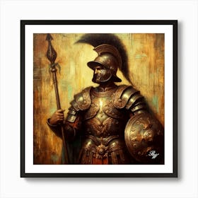 Golden Knight In Full Armor 4 Copy Art Print