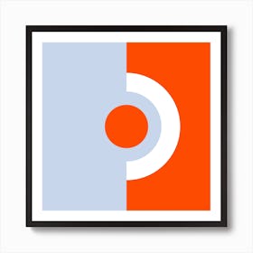 Orange And Blue Circle Art Print