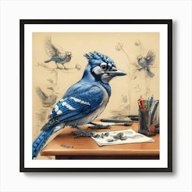 Blue Jay 15 Art Print